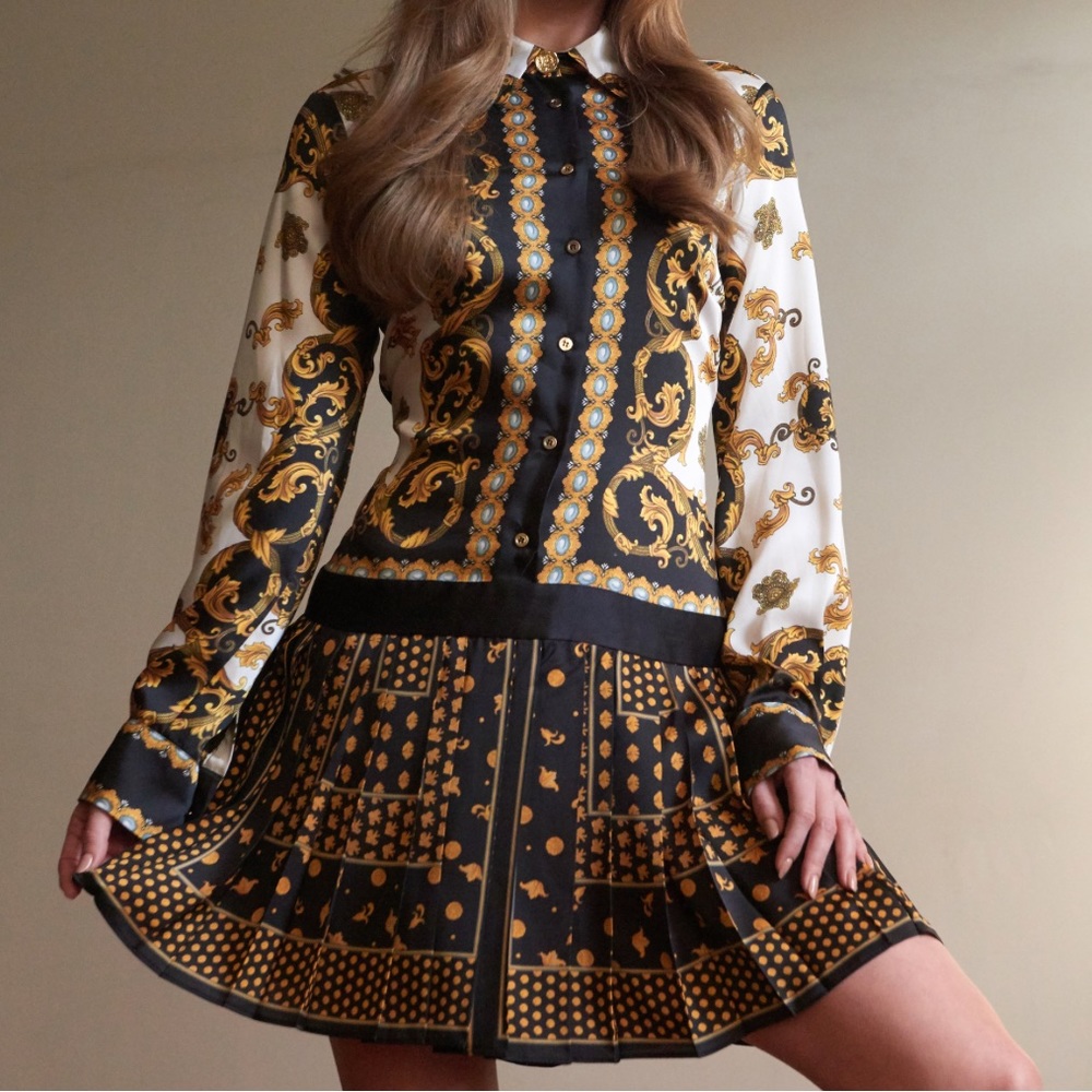 ZARA satin like Versailles inspo dress size Small